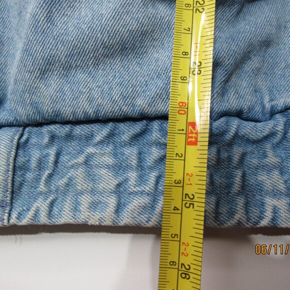 Vintage 90s Rare Kenwood Speed of Sound Tour Denim Varsity Bomber Jacket Lg - Picture 5 of 14